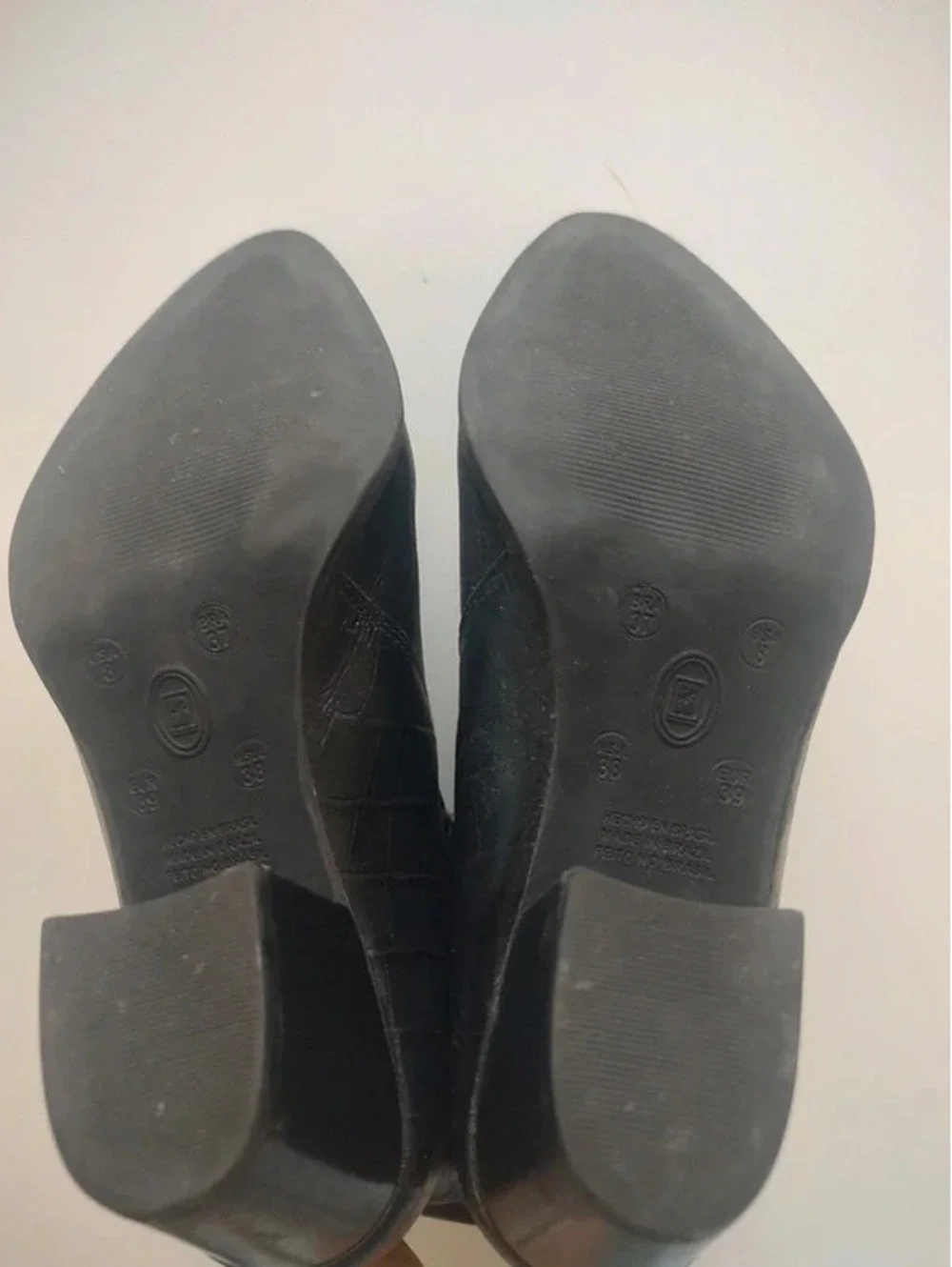 Hush Puppies Black Leather Ankle Boots Size 8